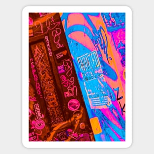 Fluo Tecno Psychedelic Graffiti NYC Sticker